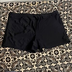 Unbranded Black High-Waist Stretch Shorts – Size XXL